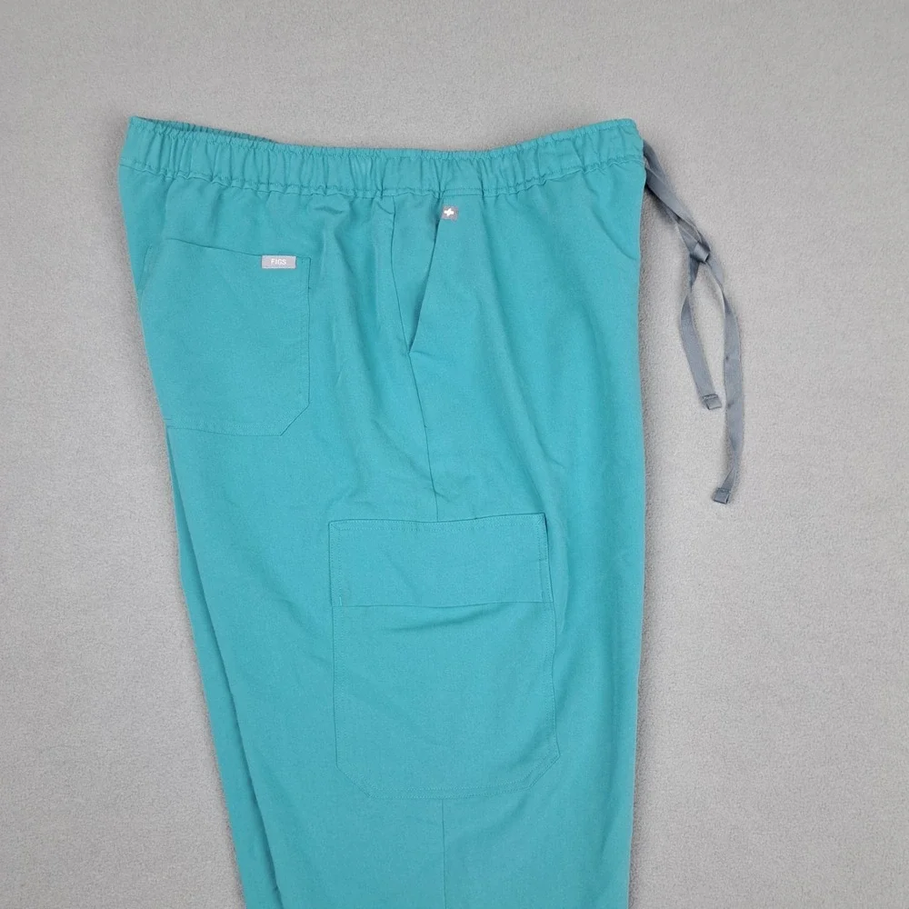FIGS‎ Scrub Pants Mens 2XL XXL Teal Cargo Jogger Technical Collection Medical